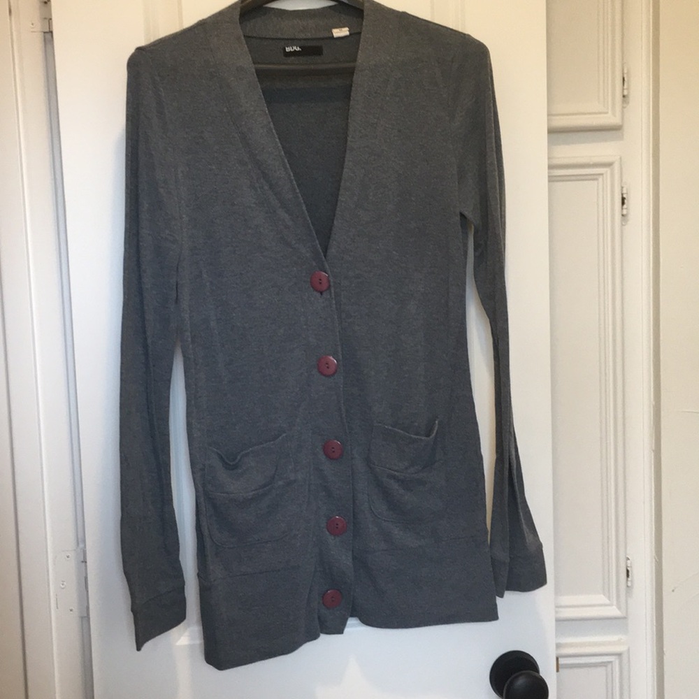 Gray cardigan